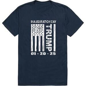 BRAND NEW ~ Trump Inauguration Day Distressed Flag Unisex Blue T-Shirt ~ XL